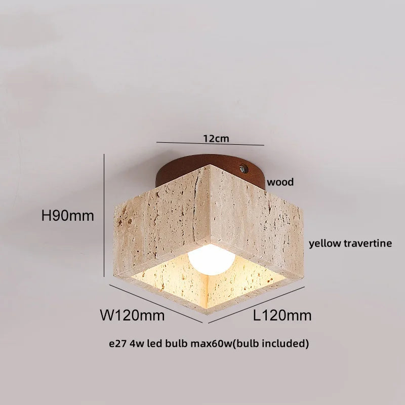 Variant image for Moderne LED Deckenleuchte aus Acryl und Travertin für Schlafzimmer und Wohnzimmer – 4W Deckenlampe-8