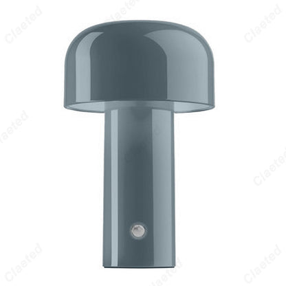 RetroGlow | Retro-Design, Pilzform, LED-Tischlampe kabellos mit Touch & USB