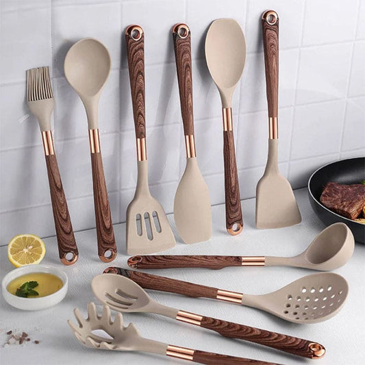 Silicor | Küchenset – 10-teilig, Hitzebeständig und Ergonomisch für Stilvolles Kochen 0