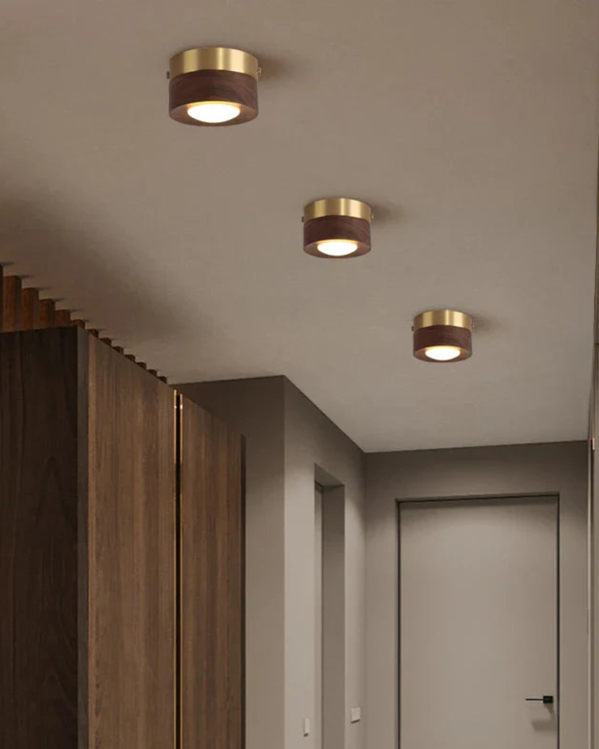 GoldHolz Deckenleuchte | Natürliche Eleganz mit modernem Charme