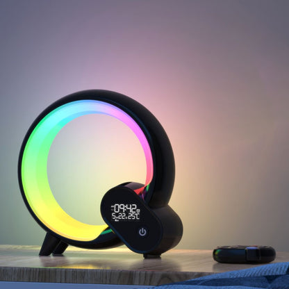 LumiSmart | Intelligente LED-Nachtlampe – Smarte Lampe mit Sonnenaufgangswecker, Bluetooth-Lautsprecher, Weißem Rauschen & RGB-Licht für Schlafzimmer