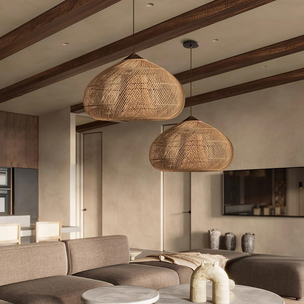 Velonia | Rattan Anhängerlicht – Handgefertigt für Boho-Chic Atmosphäre 4