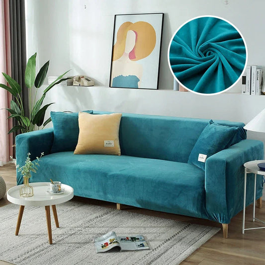 Veloria | Sofabezug – Luxuriöser Stretch-Samt für perfekten Schutz und eleganten Look 1