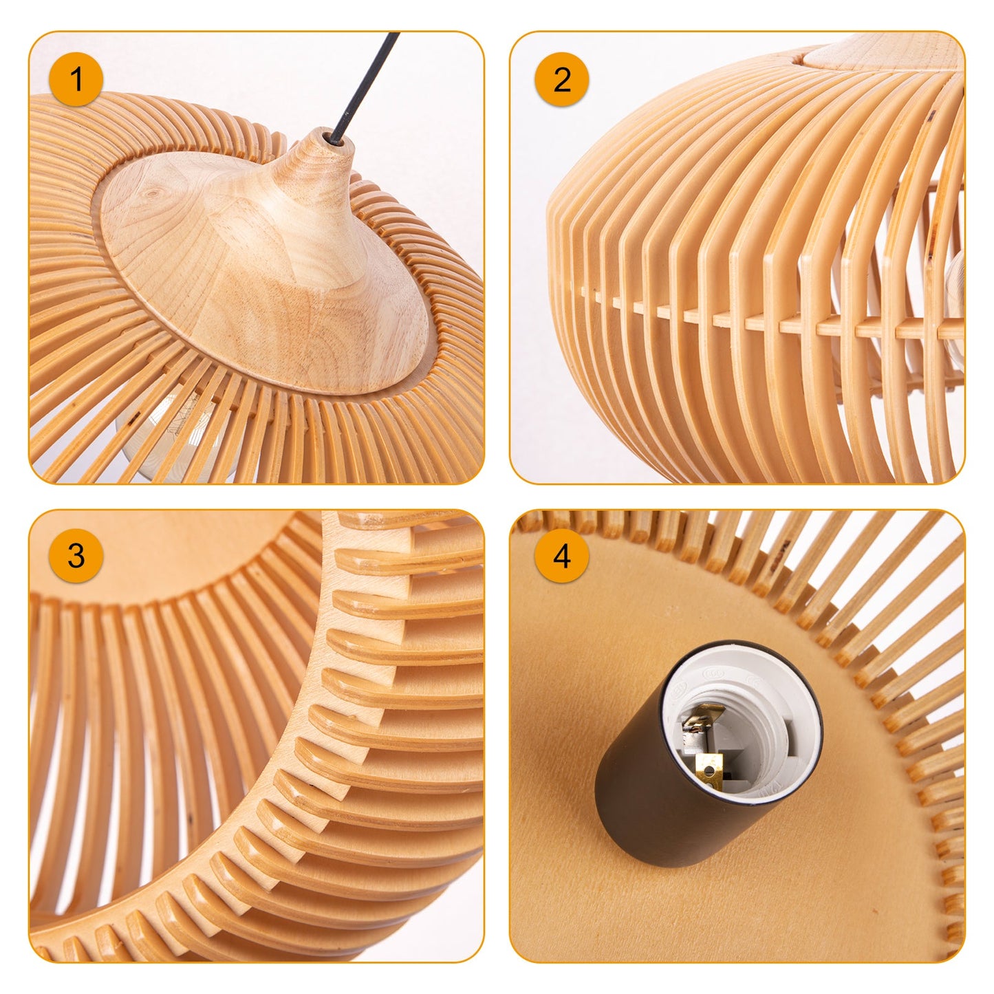 Vittoria | Pendelleuchte aus Holz – Handgefertigt und Anpassbar 6