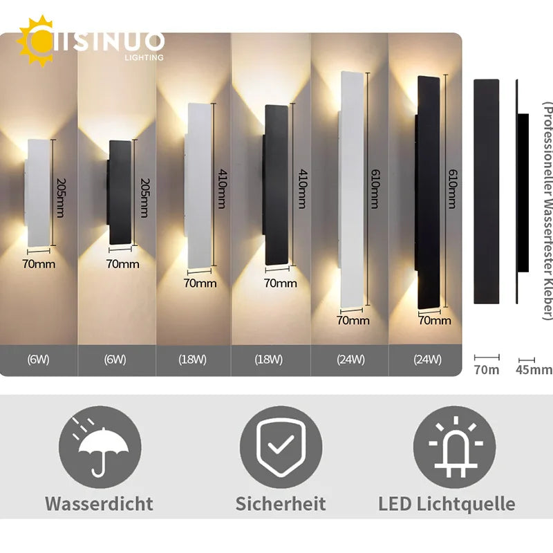 Vittorio | LED Wandleuchte – Wasserdicht und Dimmbar 4