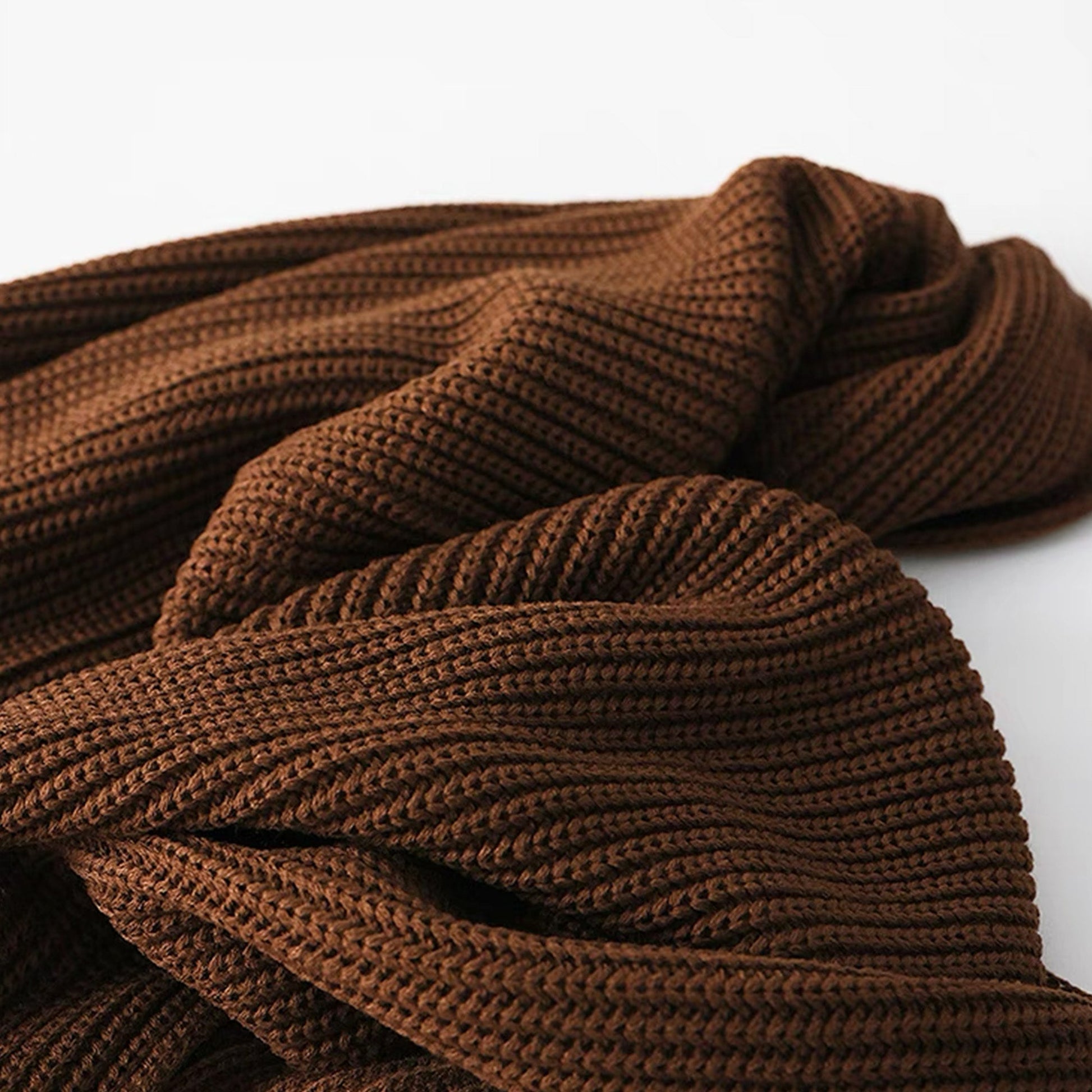 Warmora | Strickwurfdecke – Elegante, gerippte Textur für Gemütlichkeit 1
