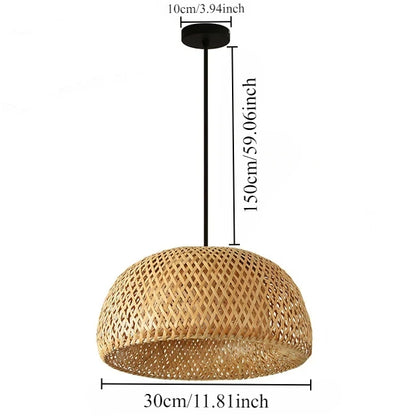 Rattano | Pendelleuchte aus handgewebtem Bambus & Rattan