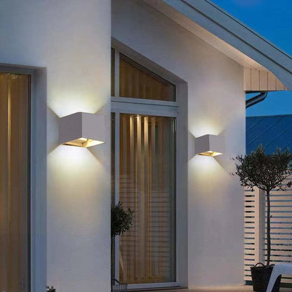 LumenLicht | Moderne LED Außenwandleuchte Weiß/Schwarz Metall für Garten & Flur