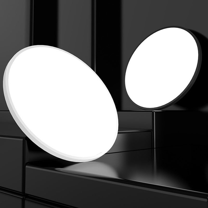 MinimalGlo | Wasserdichte Deckenleuchte Weiß/Schwarz für Bad & Balkon, Modernes Design, Acryl