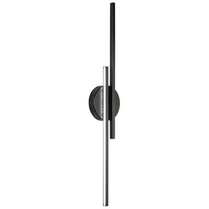 LichtFlair | Modern LED Wandleuchte Twin Linear Schwarz/Weiß Metall Schlafzimmer