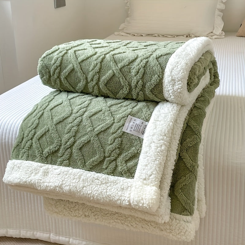 Wendbare Fleece-Decke - Dickere Sofadecke für Herbst und Winter, Geeignet für Alle Jahreszeiten