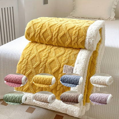 Wendbare Fleece-Decke - Dickere Sofadecke für Herbst und Winter, Geeignet für Alle Jahreszeiten