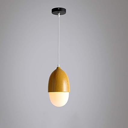 LumiEiche | Magische Pendelleuchte aus Holz und Glas