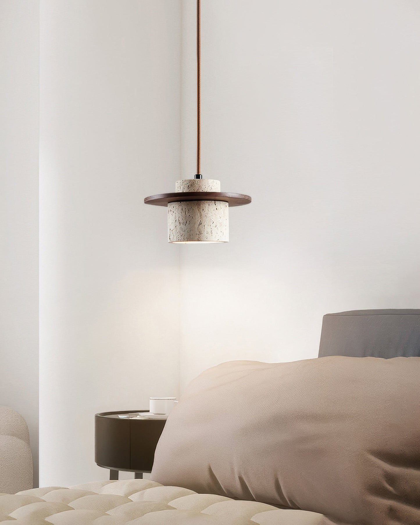 LumaStone | Die minimalistische Pendelleuchte aus Naturstein und Holz