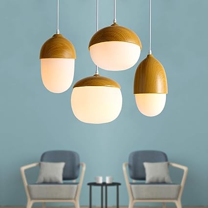 LumiEiche | Magische Pendelleuchte aus Holz und Glas