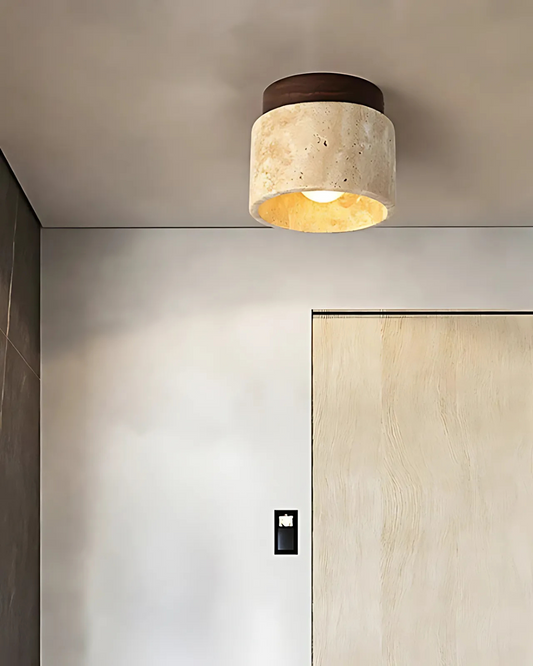 TravertPure | Deckenleuchte – Natürliche Eleganz in kompaktem Design