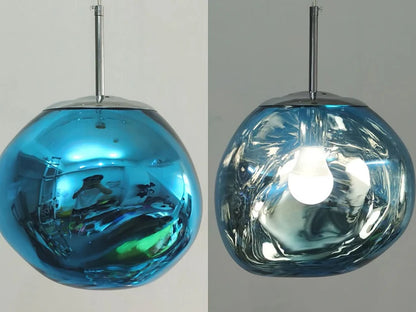ArtdecoLava | Moderne Glas-Deckenlampe – LED-fähige Pendelleuchte mit glas Lampenschirm GLAMMZEE