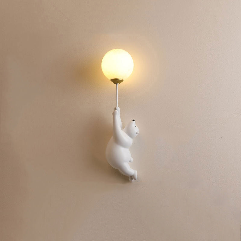 LichtFlair Design Bären LED Wandleuchte Weiß, Kinderzimmer/Schlafzimmer