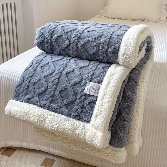 Wendbare Fleece-Decke - Dickere Sofadecke für Herbst und Winter, Geeignet für Alle Jahreszeiten