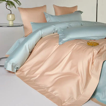 Dream Peach Blue – Bettwäsche-Set aus ägyptischer Baumwolle