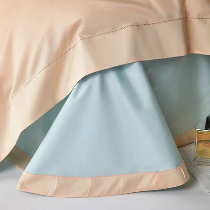Dream Peach Blue – Bettwäsche-Set aus ägyptischer Baumwolle