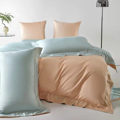 Dream Peach Blue – Bettwäsche-Set aus ägyptischer Baumwolle