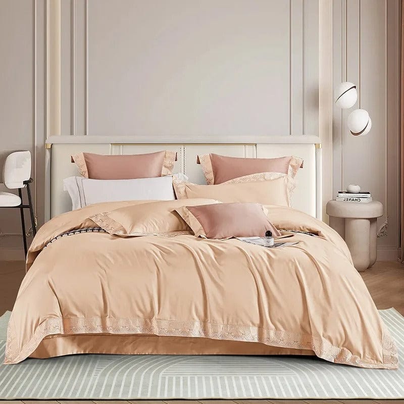 Luxxe Peach – Bettbezugset aus ägyptischer Baumwolle