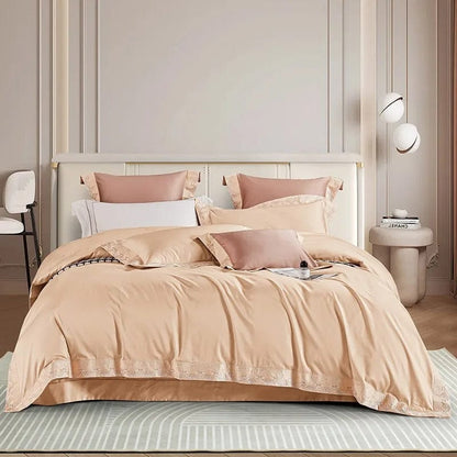 Luxxe Peach – Bettbezugset aus ägyptischer Baumwolle