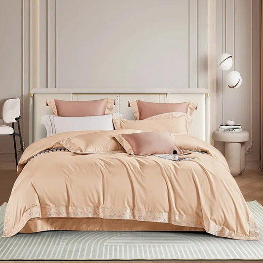 Luxxe Peach – Bettbezugset aus ägyptischer Baumwolle