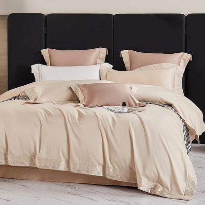 Luxxe Peach – Bettbezugset aus ägyptischer Baumwolle