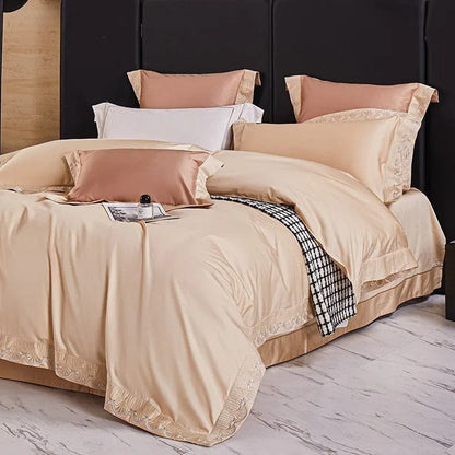 Luxxe Peach – Bettbezugset aus ägyptischer Baumwolle