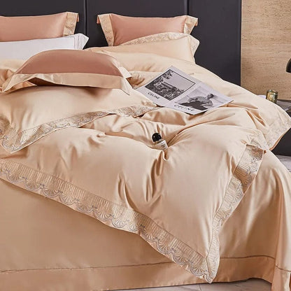 Luxxe Peach – Bettbezugset aus ägyptischer Baumwolle