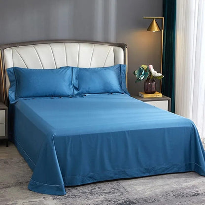 Elegance Blue – Bettbezugset aus ägyptischer Baumwolle