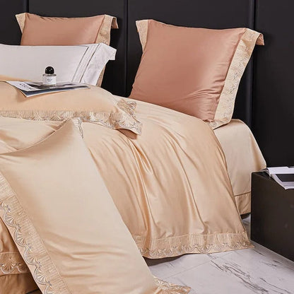 Luxxe Peach – Bettbezugset aus ägyptischer Baumwolle