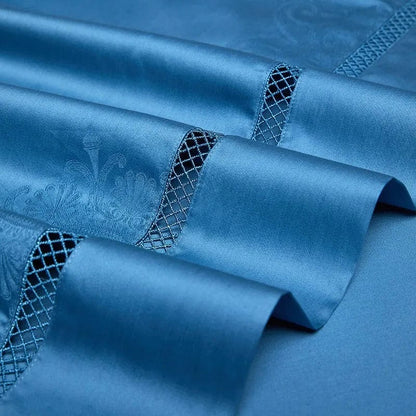 Elegance Blue – Bettbezugset aus ägyptischer Baumwolle