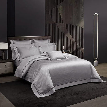 Elegance Silver – Bettdeckenbezug-Set aus ägyptischer Baumwolle
