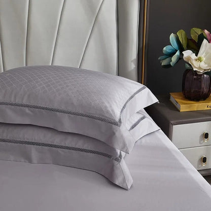 Elegance Silver – Bettdeckenbezug-Set aus ägyptischer Baumwolle