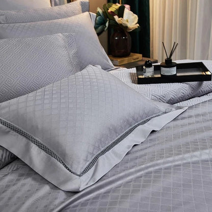 Elegance Silver – Bettdeckenbezug-Set aus ägyptischer Baumwolle
