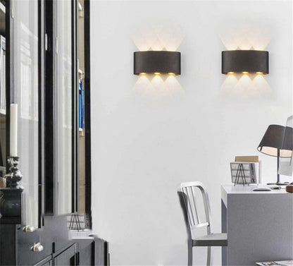 LumiGlow | Moderne wasserdichte LED-Wandleuchte für Innen- und Außenbereiche
