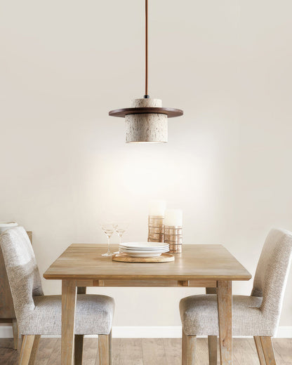 LumaStone | Die minimalistische Pendelleuchte aus Naturstein und Holz