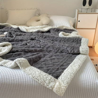 Wendbare Fleece-Decke - Dickere Sofadecke für Herbst und Winter, Geeignet für Alle Jahreszeiten