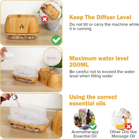 CrystalAir – 3-in-1 Salzstein Aroma Diffuser