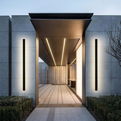 Stilvolle LED-Außenwandleuchte IP65 | Minimalistische, wetterfeste Wandlampe aus Metall & Acryl für Garten, Terrasse und Korridor – dimmbar, energieeffizient & optional mit Bewegungssensor