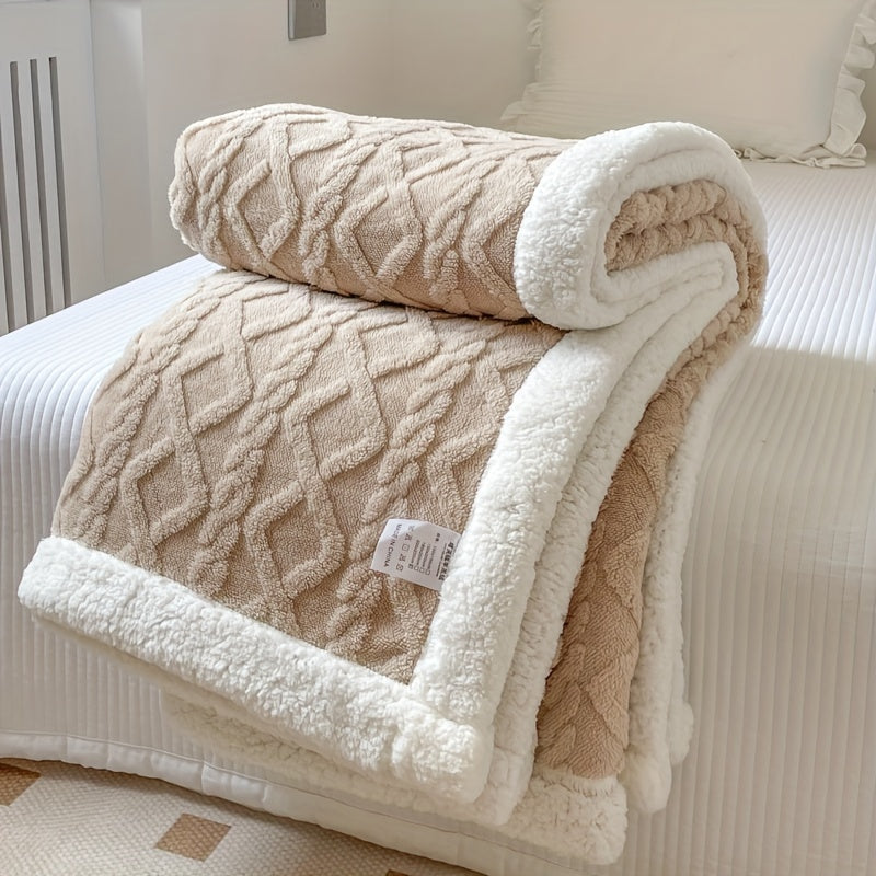 Wendbare Fleece-Decke - Dickere Sofadecke für Herbst und Winter, Geeignet für Alle Jahreszeiten