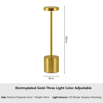 LichtAura | Wiederaufladbare LED Tischlampe mit Touch-Sensor – Einstellbare Farben für gemütliche Atmosphäre,