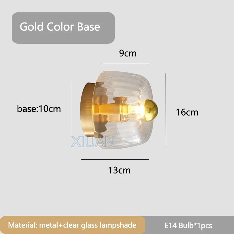 Bauhaus | Wandlampe – Moderne Nordic Glas-LED Wandleuchte, Einfache Installation, Ø16 cm