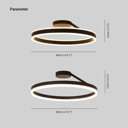 RottoLicht | Moderne LED-Deckenleuchte Ring Schwarz/Weiß – Eleganz und Funktion für Wohnzimmer & Flur