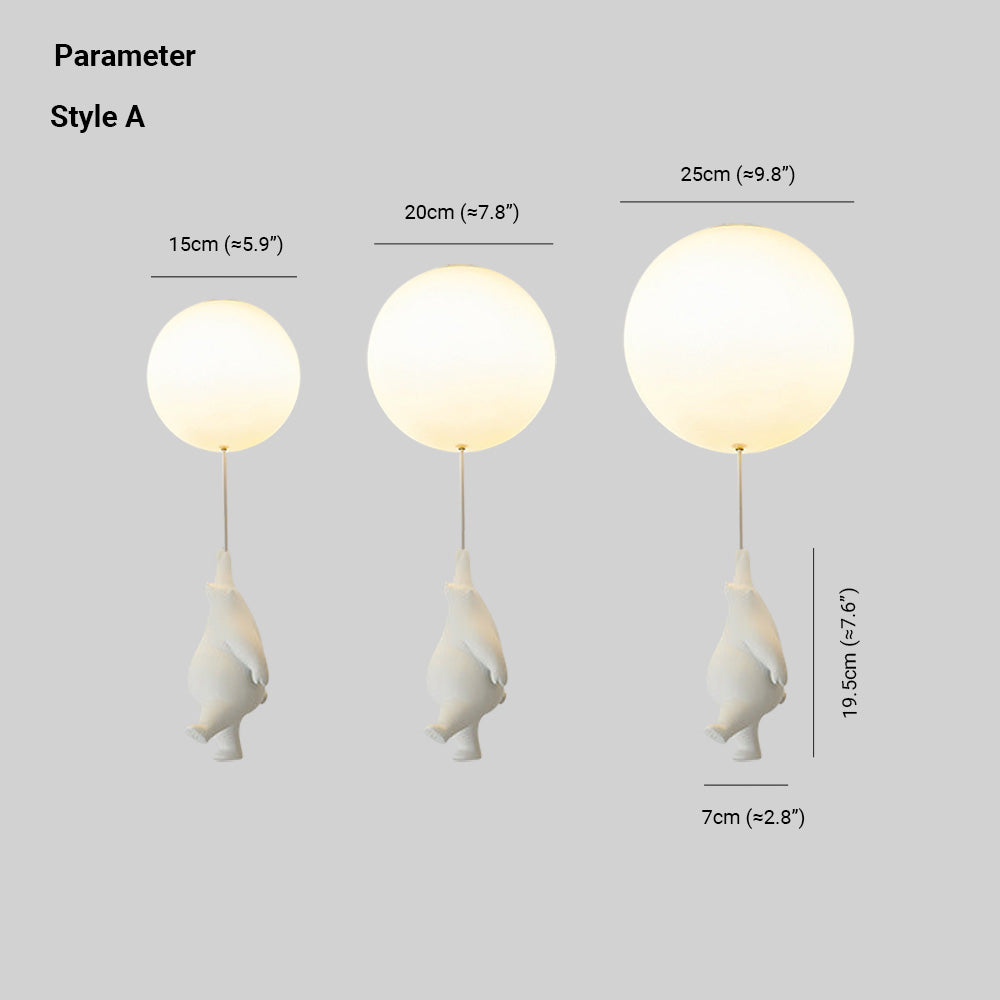 BärBallon | LED Kinderzimmerlampe – Verspielte Deckenleuchte mit süßem Bär & bunten Luftballons