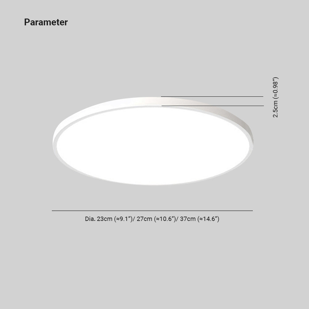 MinimalGlo | Wasserdichte Deckenleuchte Weiß/Schwarz für Bad & Balkon, Modernes Design, Acryl