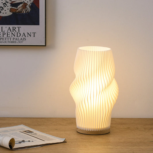 Étoile Lumière – Elegante 3D-Tischlampe in französischem Creme
